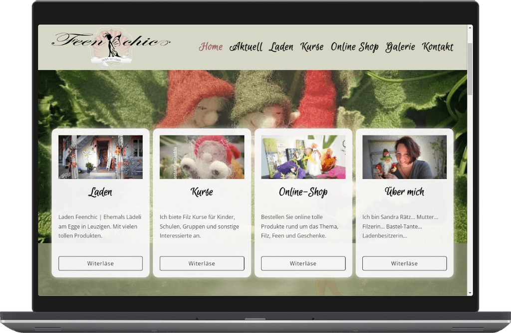 Screenshot der Webseite