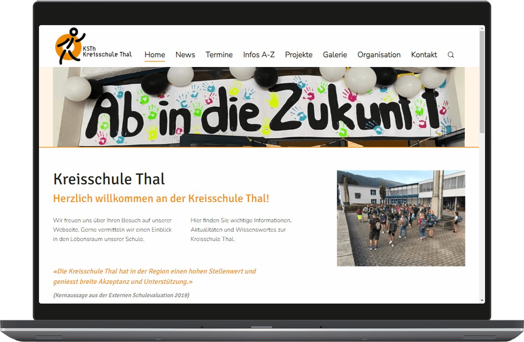 Screenshot der Webseite ksth.ch