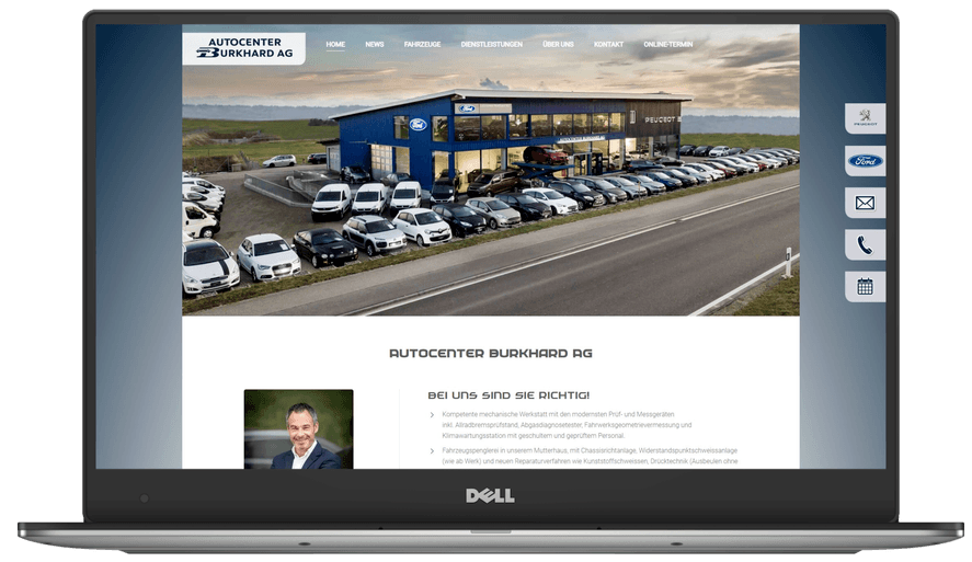 Screenshot der Webseite