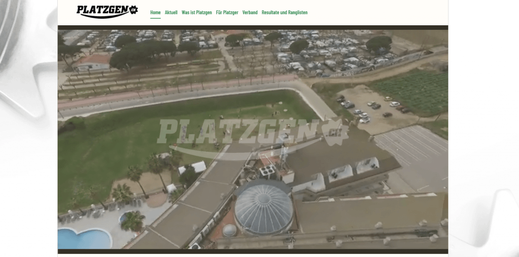 Screenshot der Webseite