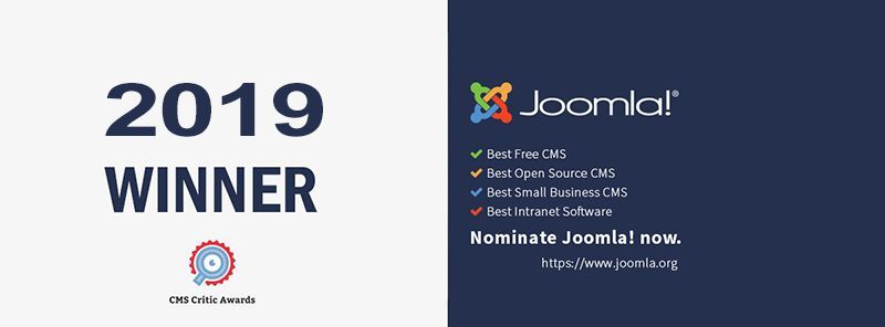 Joomla gewinnt den CMS Critic Award 2019 erneut