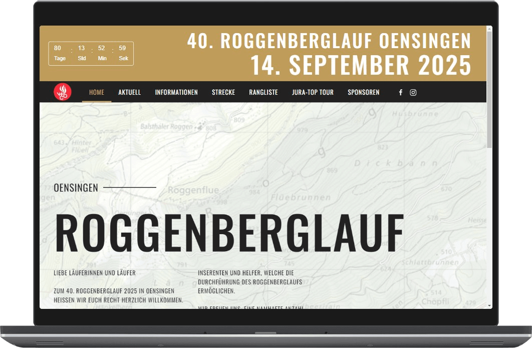 Screenshot der Webseite